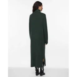 Robe en maille manches longues vert Anya
