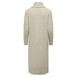 Robe en maille manches longues gris clair Sofia