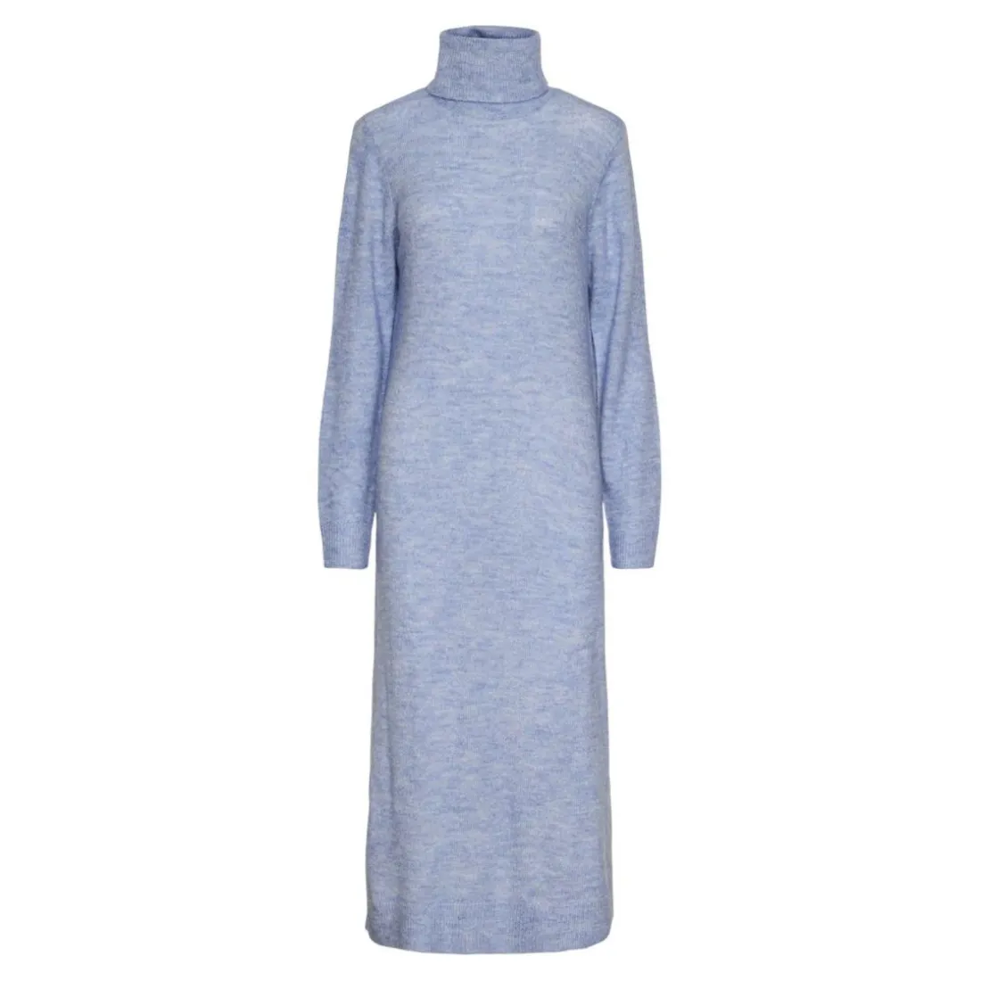 Robe en maille manches longues bleu Clio