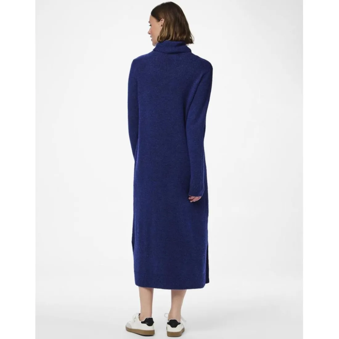 Robe en maille manches longues bleu Kai
