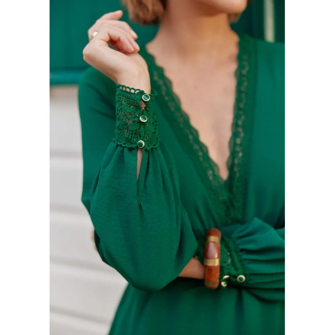 Robe EVANGELINE - Vert