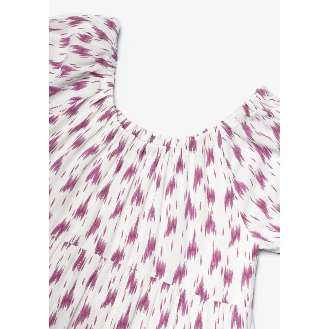 Robe evasée fille, patineuse KYLAGI rose en viscose