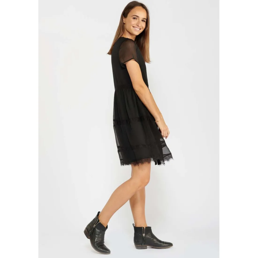 Robe evasée, patineuse INAYA noir