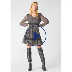 Robe evasée, patineuse RENA noir