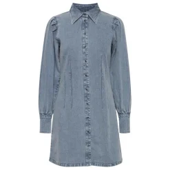 Robe femme bleu clair en coton