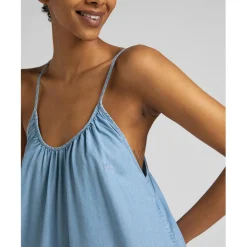 Robe Femme en Lyocell bleu