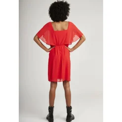Robe fluide unie rose