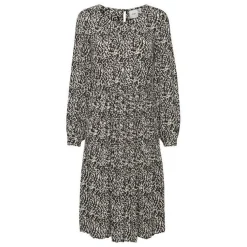 Robe grise à manches longues pour femme