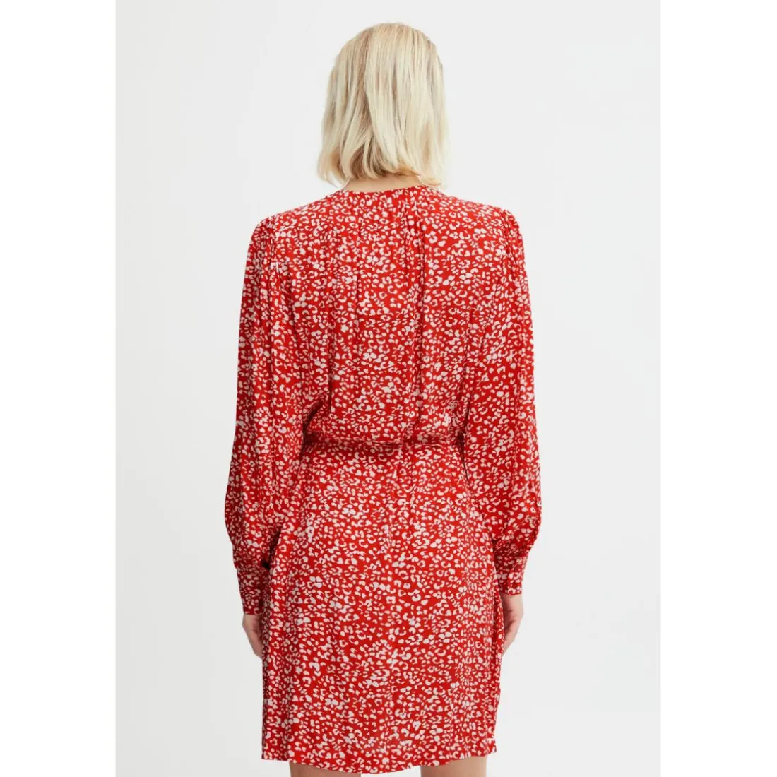 Robe IHCAROLINA DR - Rouge en viscose