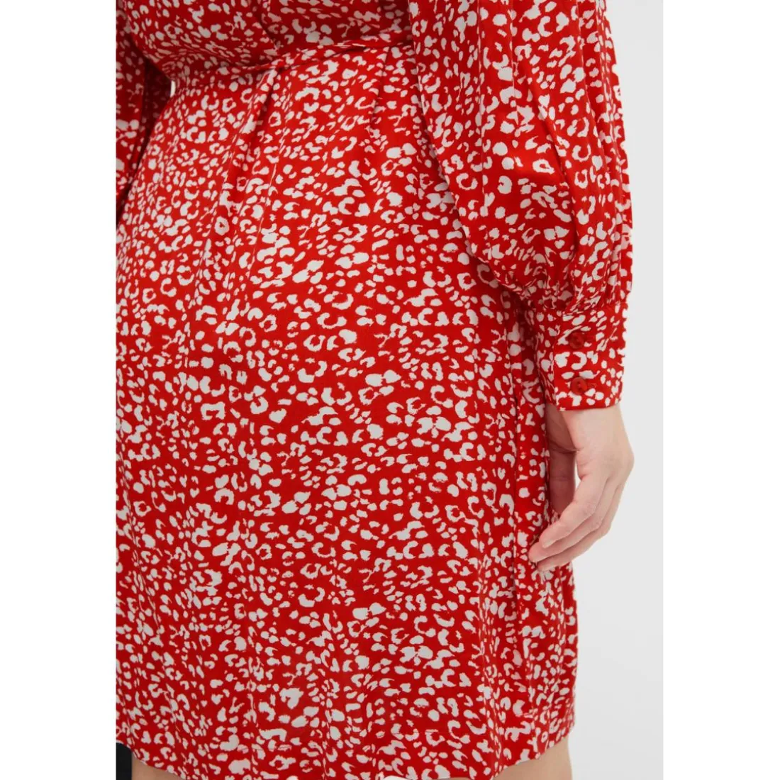 Robe IHCAROLINA DR - Rouge en viscose
