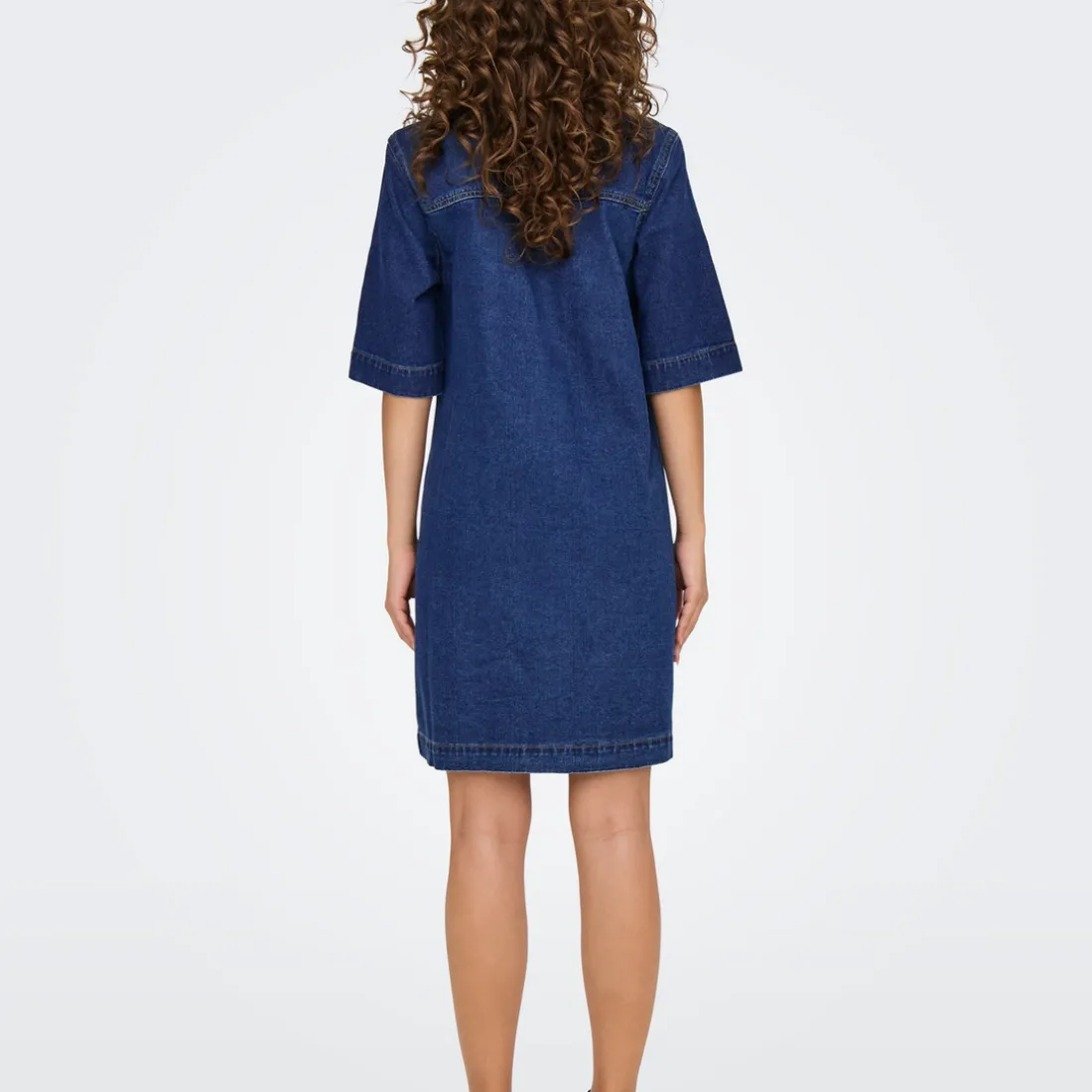 Robe Jean Courte ONLBELLE - Bleu en coton Eva