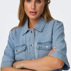 Robe Jean Courte ONLBELLE - Bleu Lucy en coton