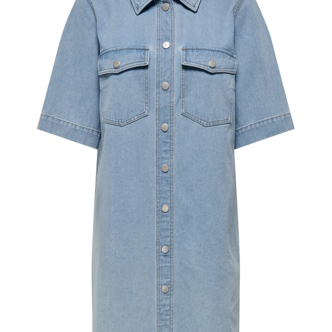 Robe Jean Courte ONLBELLE - Bleu Lucy en coton