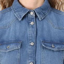 Robe Jean courte ONLLISA - Bleu en coton Rose