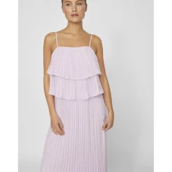 Robe longue à bretelles Chiffan violet Page
