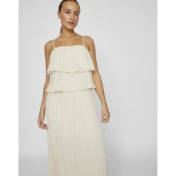 Robe longue à bretelles Chiffan gris Gaia