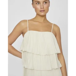 Robe longue à bretelles Chiffan gris Gaia
