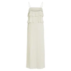 Robe longue à bretelles Chiffan gris Gaia