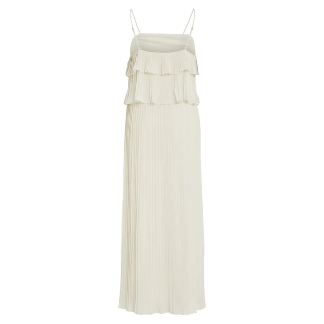 Robe longue à bretelles Chiffan gris Gaia
