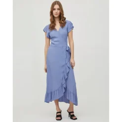 Robe longue bleu clair en viscose