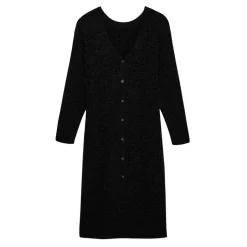 Robe longue dos V Damienne noir