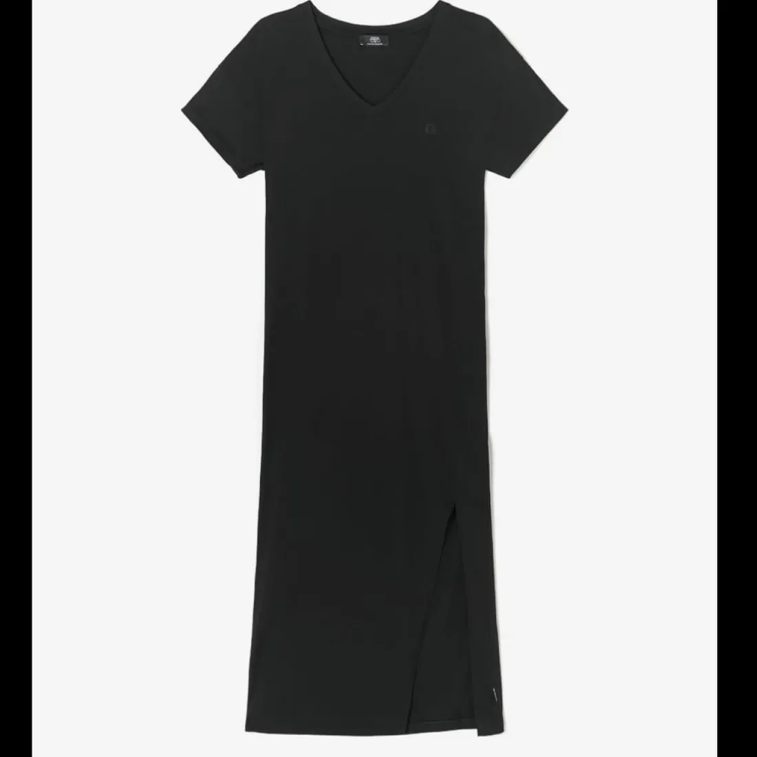 Robe longue droite ROJO noir Vera en coton