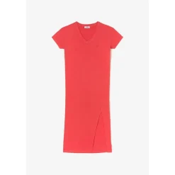 Robe longue droite ROJO rouge Lucie en coton