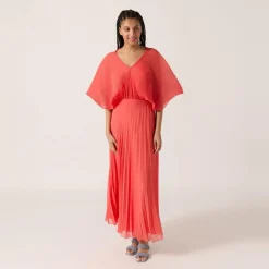 Robe longue empire rouge