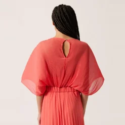 Robe longue empire rouge