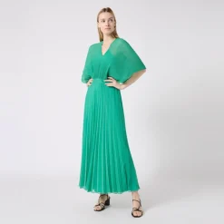 Robe longue empire vert