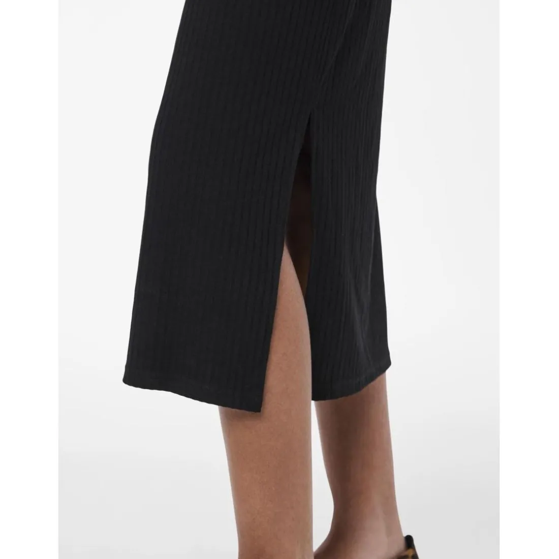 Robe longue manches longues en jersey noire Kylie Noor