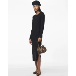 Robe longue manches longues en jersey noire Kylie Noor