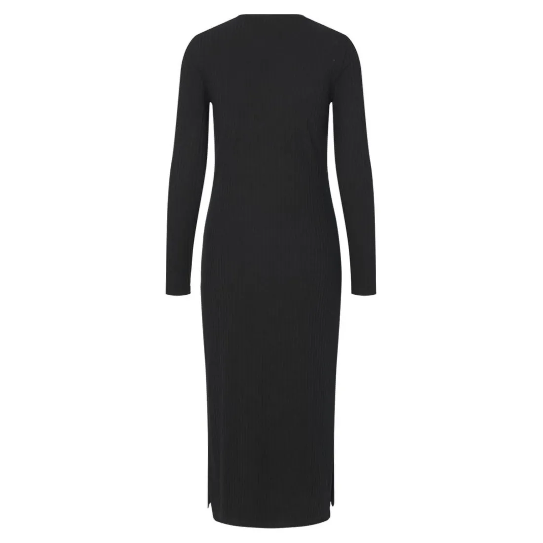 Robe longue manches longues en jersey noire Kylie Noor