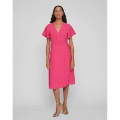 Robe longue rose foncé