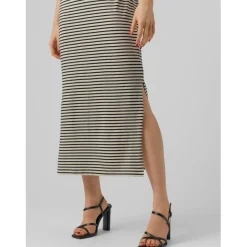 Robe longueur cheville col rond sans manches gris Meg en coton