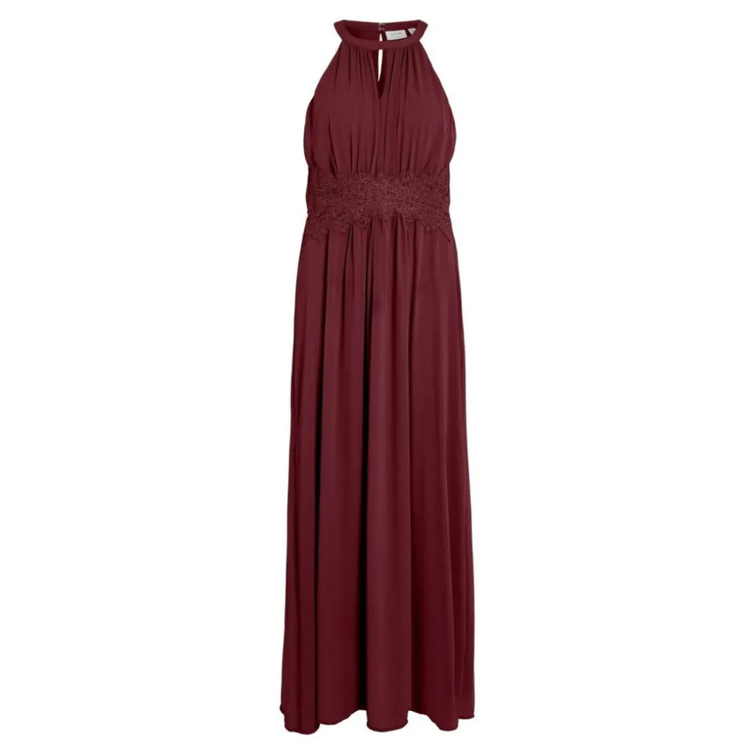 Robe longueur maxi dentelle féminine violet