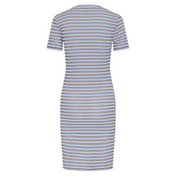 Robe manches courtes Ruka bleu en coton Lou