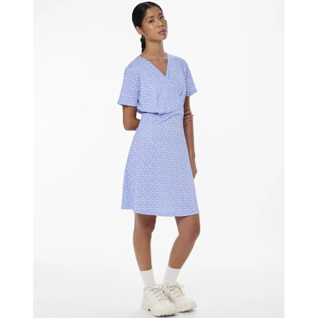 Robe manches courtes Sienna bleu Hazel