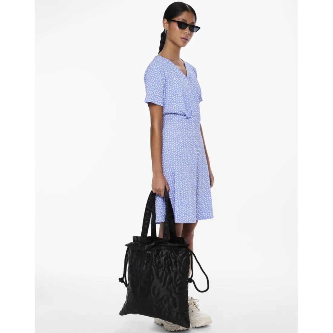 Robe manches courtes Sienna bleu Hazel