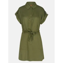 Robe manches courtes VERON kaki