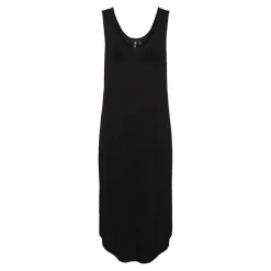 Robe midi Billo noir en viscose Yara