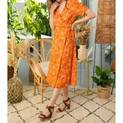 Robe Midi CARLANA orange