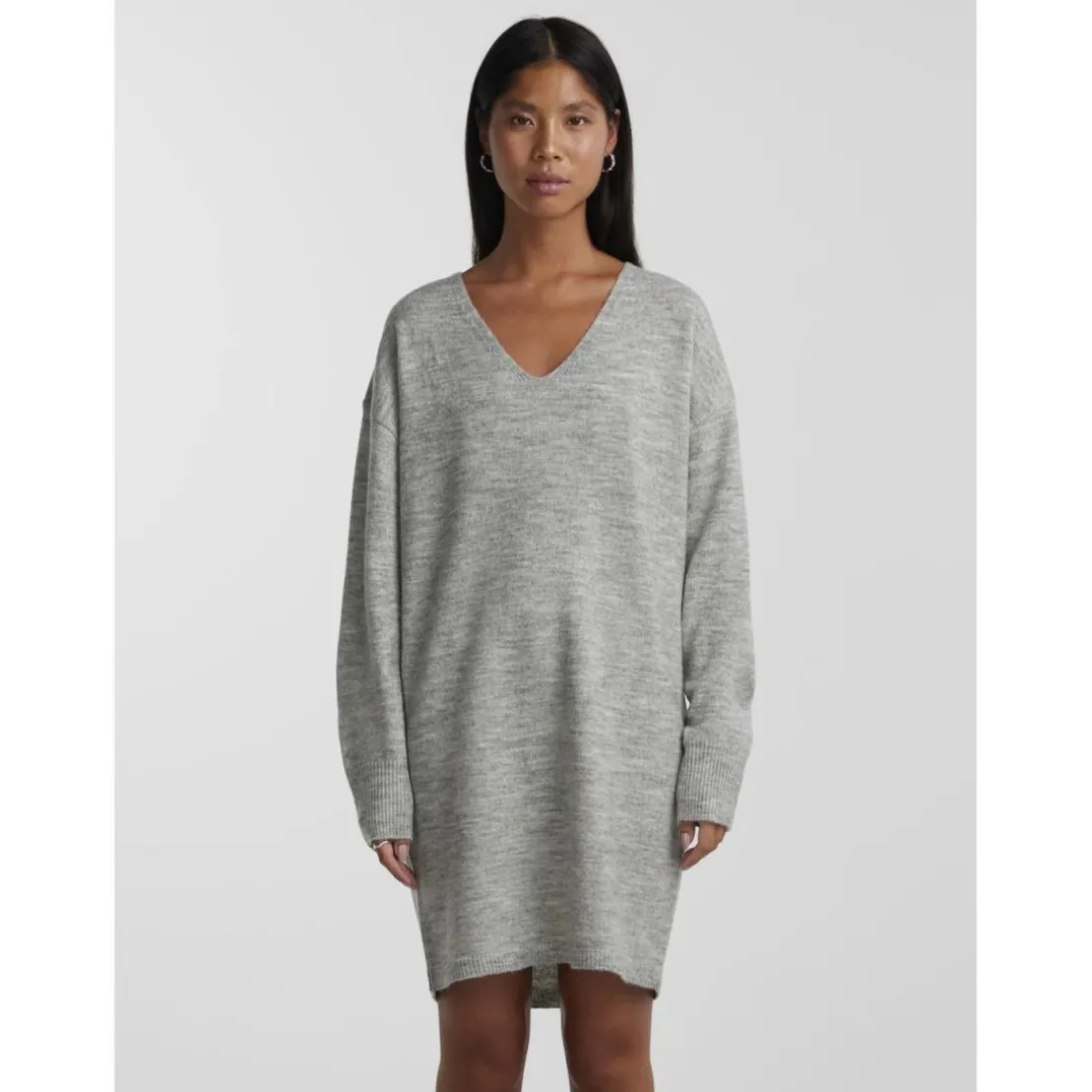 Robe midi en maille gris Ria