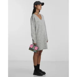 Robe midi en maille gris Ria