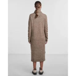 Robe midi en maille marron Lia