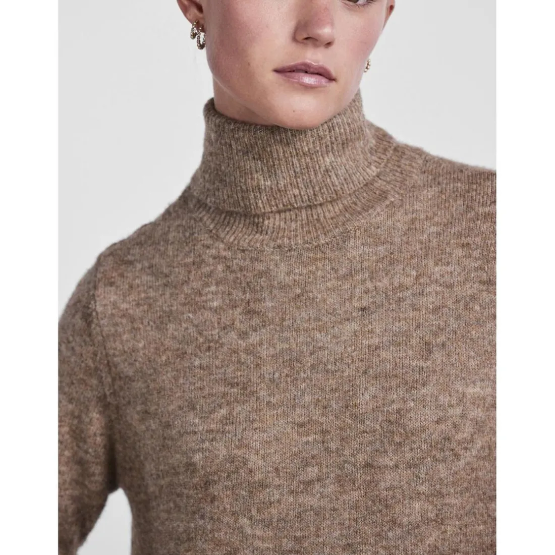 Robe midi en maille marron Lia