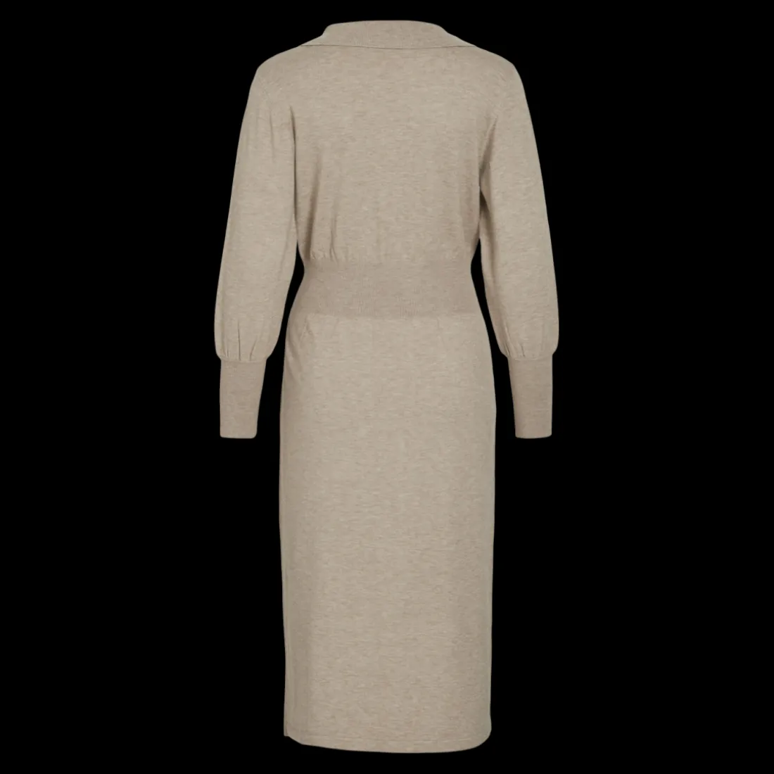 Robe midi en maille marron clair Kai