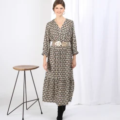 Robe midi imprimée Faustine
