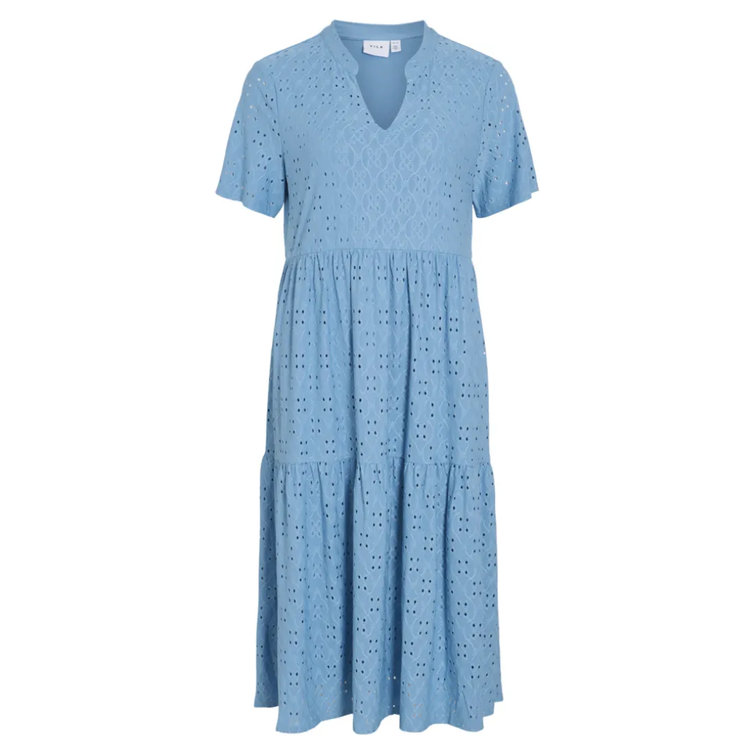 Robe midi manches courtes Kawa turquoise Lyra