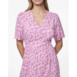 Robe midi Tala rose en viscose Gaia